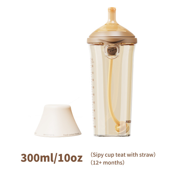 NICE PAPA Бутылочка антиколики/широкое горло 300 мл 12+ мес PPSU Brown/коричневый