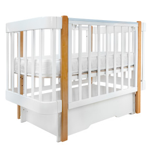 PITUSO Кровать детская + маятник/ящик/автостенка 12060 см Olivia Белый-Бук