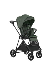 PITUSO коляска детская CARBON RX (прогулочная) Taiga Green/рама carbon/PU