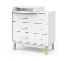 PITUSO Комод серия Kids Vintage Premium ЛДСП Белый аляска 6 ящиков 