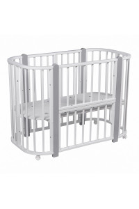 PITUSO Кровать детская + маятник 5/1 Asti Белый-Серый