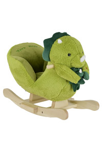 PITUSO Качалка (с сиденьем) Дино+игрушка, плюш.,муз.,Зеленый, 613252см