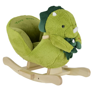 PITUSO Качалка (с сиденьем) Дино+игрушка, плюш.,муз.,Зеленый, 613252см