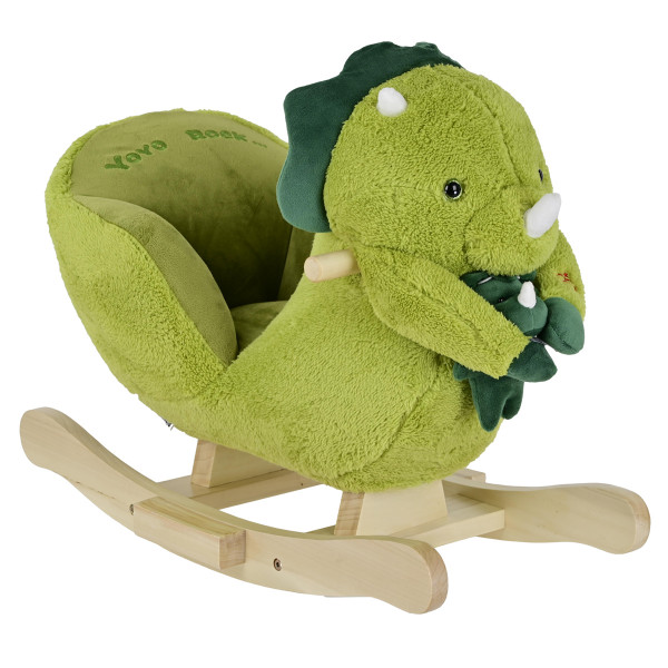 PITUSO Качалка (с сиденьем) Дино+игрушка, плюш.,муз.,Зеленый, 613252см PITUSO Качалка (с сиденьем) Дино+игрушка, плюш.,муз.,Зеленый, 613252см