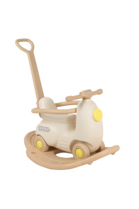 PITUSO Качалка-каталка Airplane (аэроплан) с толкателем Beige/Бежевый,764684 см (карт.короб)