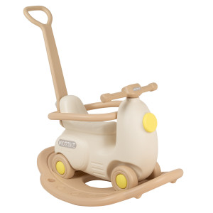 PITUSO Качалка-каталка Airplane (аэроплан) с толкателем Beige/Бежевый,764684 см (карт.короб)
