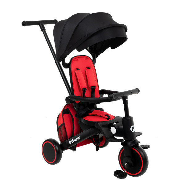 PITUSO Велосипед трехколесный Leve Pro, складной, с сумкой, разм. упак. 66х34х31 см, Red/Красный
