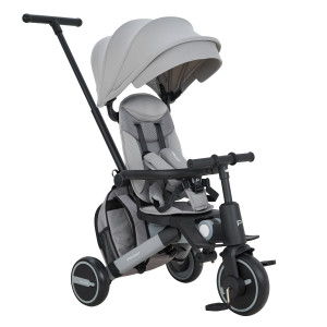 PITUSO Велосипед трехколесный Leve Pro, складной, с сумкой, Grey/Серый (серая рама)