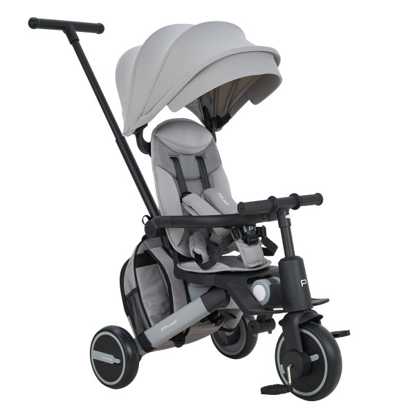 PITUSO Велосипед трехколесный Leve Pro, складной, с сумкой, Grey/Серый (серая рама)