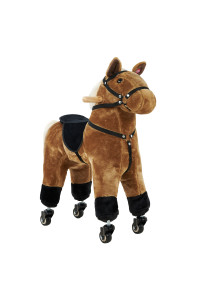 PITUSO Каталка Лошадка c резин.колесами мягконаб.,муз.,Коричневый, 572360см