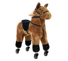 PITUSO Каталка Лошадка c резин.колесами мягконаб.,муз.,Коричневый, 572360см