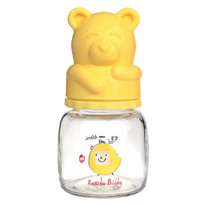 PITUSO Бутылочка для кормления (стекло) станд горло 60 мл Yellow (Желтый) (уп/24шт)