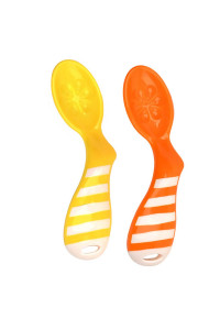 PITUSO Ложка с изгибом анатомическая 2 шт Orange/Yellow (Оранжевый+Желтый) (уп/24шт)