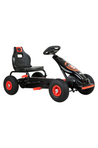 PITUSO Педальный картинг G18 (121x61x63), надувные колеса,Красный/Red