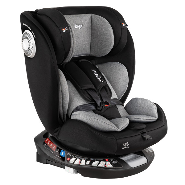 Pituso Удерживающее устройство для детей 0-36 кг Roys+ Black, grey  Inlay /Черный,Серый вкладыш