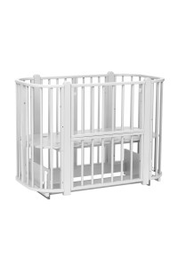 PITUSO Кровать детская + маятник 5/1 Asti съемная стенка Белый-Белый