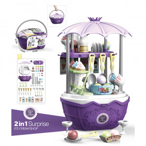 PITUSO Игровой набор Фабрика мороженого в корзине 2в1, 68 элементов (уп/24 шт)