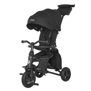 QPlay Велосипед трехколесный NOVA +, Carbon fiber Black/Черный