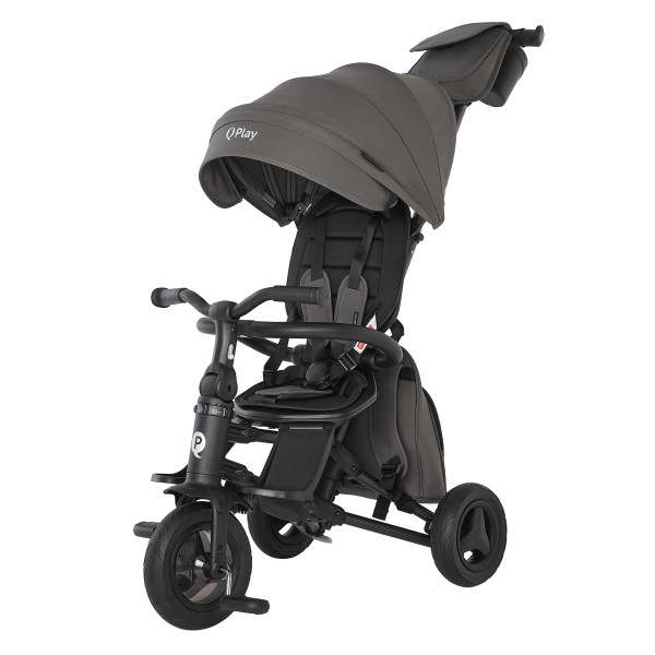 QPlay Велосипед трехколесный NOVA +, Carbon fiber Dark Grey/Серый