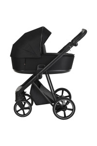 ROAN Коляска 2 в1 Sol короб + прогулка Raven/Black/руч.Черный(2 места)