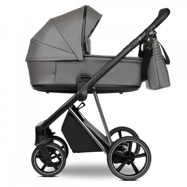 ROAN Коляска 2 в1 Sol короб + прогулка Кожа Glacier Gray/Nickel/руч.Black/к.Black(2 места) ROAN Коляска 2 в1 Sol короб + прогулка Кожа Glacier Gray/Nickel/руч.Black/к.Black(2 места)