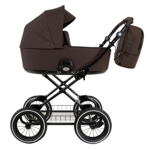 ROAN Коляска 1 в1 Bass Next Classic короб Turkish Coffe/Black/руч.Cappuccino(2 места)12d