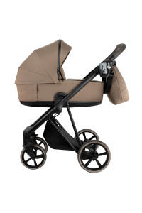 ROAN Коляска 2 в1 Sol короб + прогулка Mocha Mousse/Black/руч.Cappuccino(2 места)