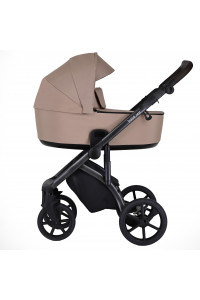 ROAN Коляска 2 в1 Bass Next короб + прогулка Amber/Black/руч.Тем.коричневый(2 места)