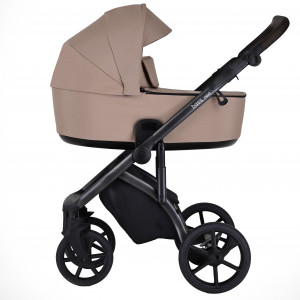 ROAN Коляска 2 в1 Bass Next короб + прогулка Amber/Black/руч.Тем.коричневый(2 места)