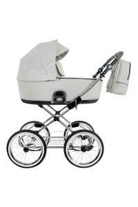 ROAN Коляска 2 в1 Bass Next Classic короб + прогулка Marzipan/Black/руч.Cappuccino(2 места)14d