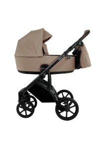 ROAN Коляска 2 в1 Bass Next короб + прогулка Mocha Mousse/Black/руч.Cappuccino(2 места)
