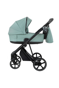 ROAN Коляска 2 в1 Sol короб + прогулка leather/Misti Mint/Grey/руч. Серый(2 места)