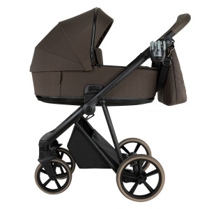 ROAN Коляска 2 в1 Sol короб + прогулка Turkish Coffe/Black/руч.Cappuccino(2 места)