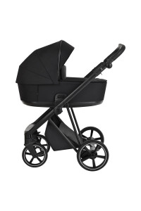 ROAN Коляска 2 в1 Sol короб + прогулка True Black/Black/руч.Черный(2 места)