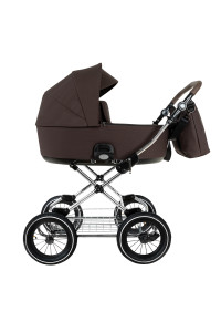 ROAN Коляска 2 в1 Bass Next Classic короб + прогулка Turkish Coffe/Black/руч.Cappuccino(2 места)12d
