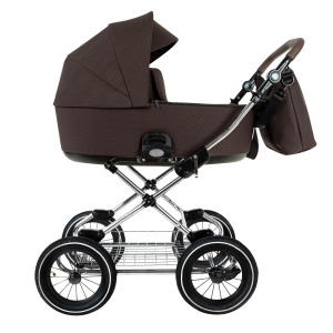 ROAN Коляска 2 в1 Bass Next Classic короб + прогулка Turkish Coffe/Black/руч.Cappuccino(2 места)12d