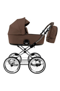 ROAN Коляска 1 в1 Bass Next Classic короб Mocha Mousse/Black/руч.Cappuccino(2 места)14d