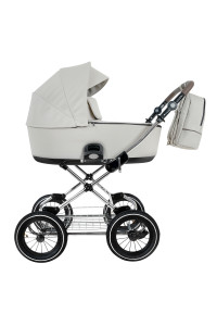 ROAN Коляска 2 в1 Bass Next Classic короб + прогулка Marzipan/Black/руч.Cappuccino(2 места)12d