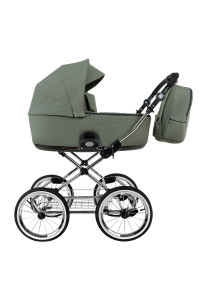 ROAN Коляска 1 в1 Bass Next Classic короб Sage Green/Black/руч.Black(2 места)14d