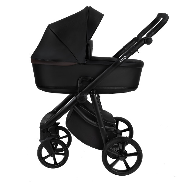 ROAN Коляска 2 в1 Esso короб + прогулка Кожа Black /Black/руч.Черный(2 места) ROAN Коляска 2 в1 Esso короб + прогулка Кожа Black /Black/руч.Черный(2 места)