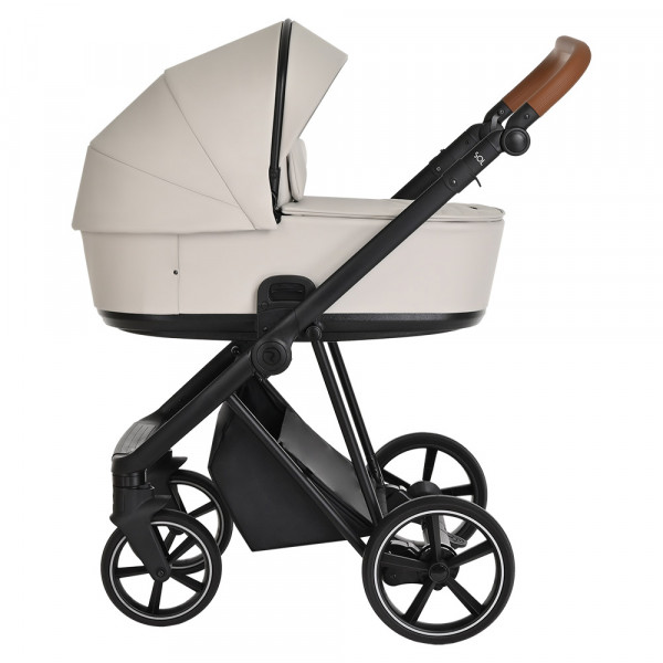 ROAN Коляска 2 в1 Sol короб + прогулка Кожа Island Stone /Black/ руч.Коричневый (2 места) ROAN Коляска 2 в1 Sol короб + прогулка Кожа Island Stone /Black/ руч.Коричневый (2 места)