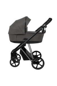 ROAN Коляска 2 в1 Sol Luxury короб + прогулка Taupe/Nikiel/руч.Черный(2 места)