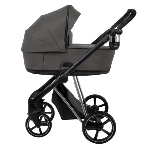 ROAN Коляска 2 в1 Sol Luxury короб + прогулка Taupe/Nikiel/руч.Черный(2 места)