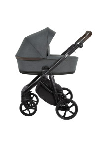 ROAN Коляска 2 в1 Esso короб + прогулка Dark Green/Black/руч.(2 места)