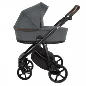 ROAN Коляска 2 в1 Esso короб + прогулка Dark Green/Black/руч.(2 места)