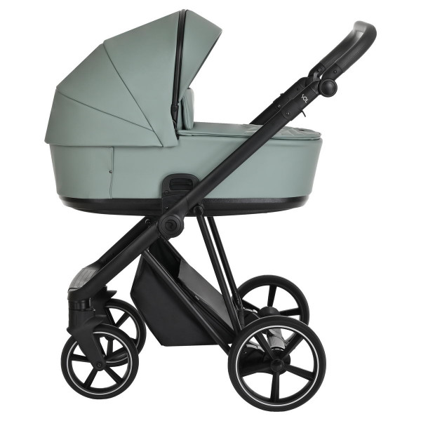 ROAN Коляска 2 в1 Sol короб + прогулка Кожа Misti Mint/Grey/руч. Серый(2 места) ROAN Коляска 2 в1 Sol короб + прогулка Кожа Misti Mint/Grey/руч. Серый(2 места)