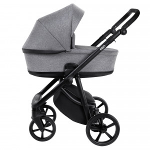 ROAN Коляска 2 в1 Esso короб + прогулка Grey/Black/руч.(2 места)