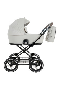 ROAN Коляска 1 в1 Bass Next Classic короб Marzipan/Black/руч.Cappuccino(2 места)12d