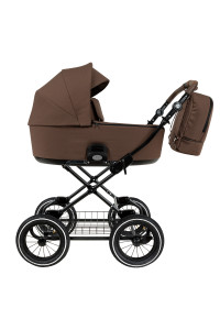 ROAN Коляска 1в1 Bass Next Classic короб Mocha Mousse/Black/руч.Cappuccino(2 места)12d