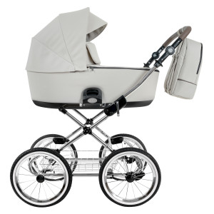 ROAN Коляска 1 в1 Bass Next Classic короб Marzipan/Black/руч.Cappuccino(2 места)14d